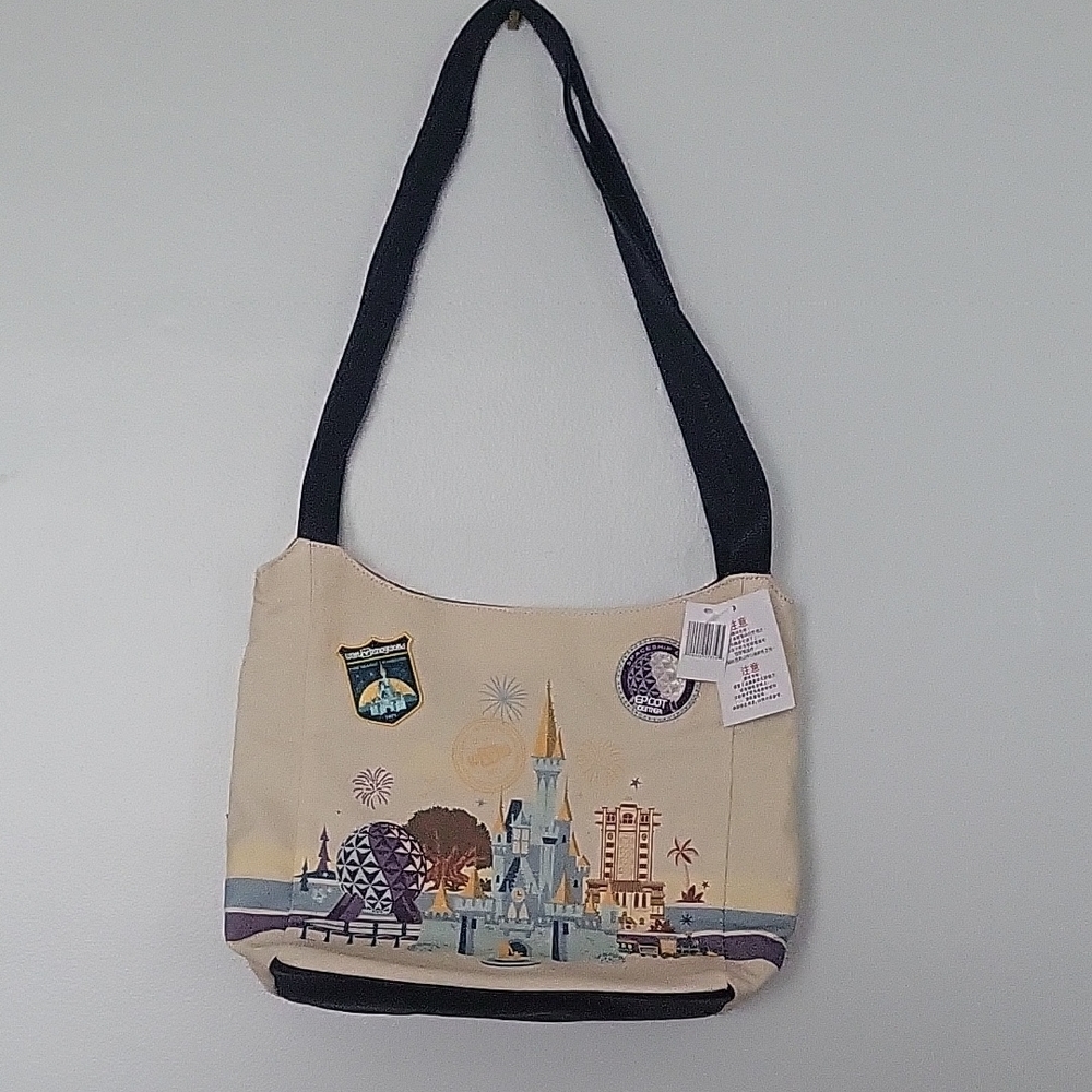 Disney Cream and Black Shoulder Bags Canvas Collection